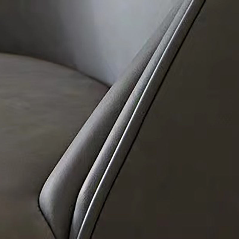 金属製の脚のある現代的なダイニングチェアキッチンアームレスチェア