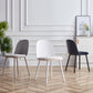 Upholstered Dining Chairs Nordic Style Armless Solid Back Chair