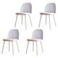 Upholstered Dining Chairs Nordic Style Armless Solid Back Chair