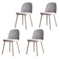 Upholstered Dining Chairs Nordic Style Armless Solid Back Chair
