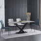 Contemporary Dining Chair Kitchen Armless Side Chairs with Metal Legs