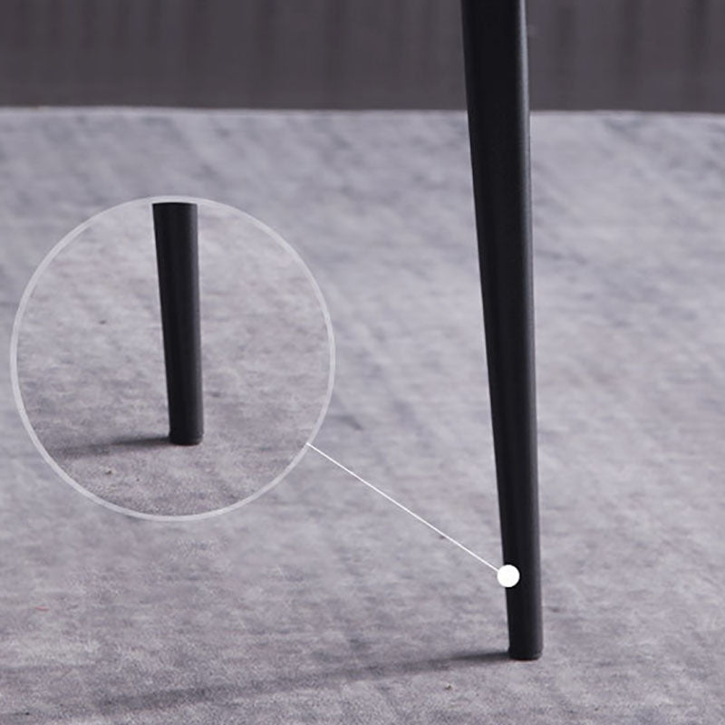 Contemporary Dining Chair Kitchen Armless Side Chairs with Metal Legs