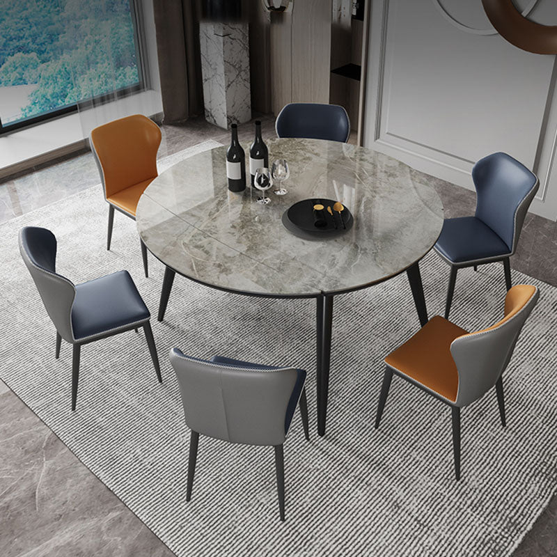 Eigentijdse stijl stoel keuken armloze wingback stoelen met metalen benen