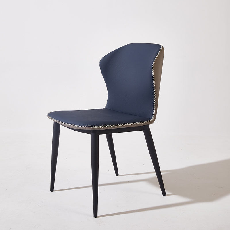 Eigentijdse stijl stoel keuken armloze wingback stoelen met metalen benen