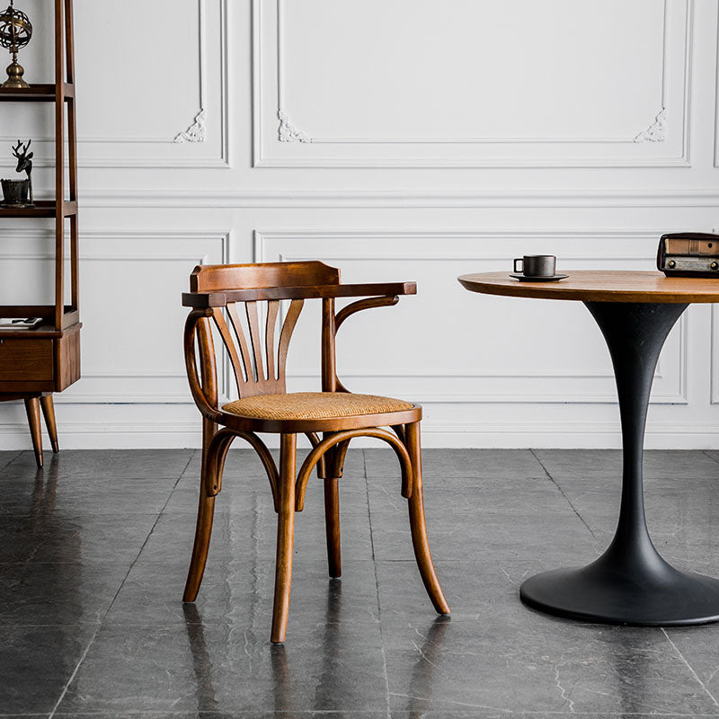 Wood Dining Room Chairs Traditional Style Windsor Back Arm Chair