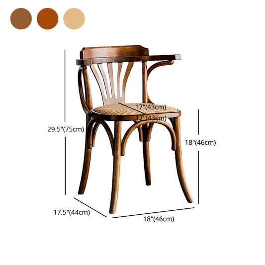 Wood Dining Room Chairs Traditional Style Windsor Back Arm Chair
