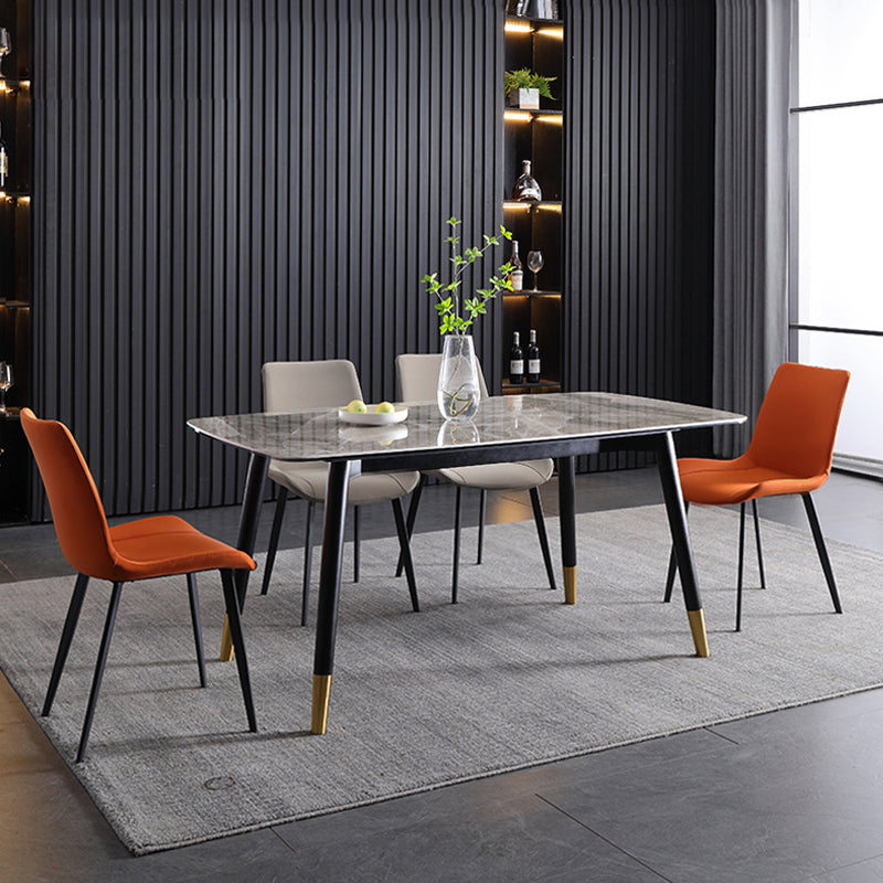 Solid Back Side Chair Contemporary Metal Indoor-Outdoor Chair