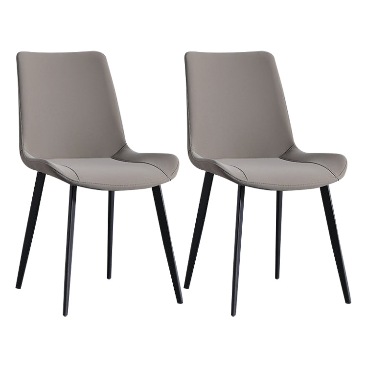 Solid Back Side Chair Contemporary Metal Indoor-Outdoor Chair