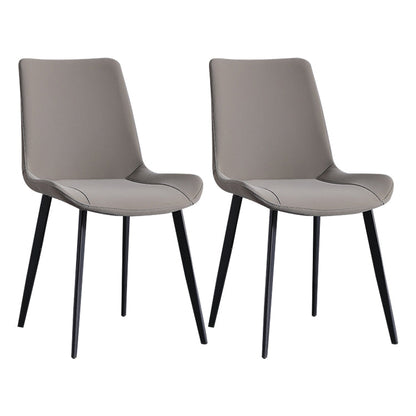 Solid Back Side Chair Contemporary Metal Indoor-Outdoor Chair