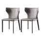 Wingback Side Chair Contemporary Leather Indoor-Outdoor Dining Chair