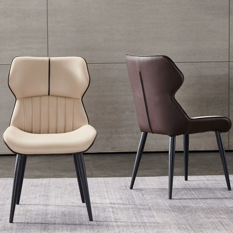 Contemporary Dining Chair Kitchen Arm Side Chair with Metal Legs Clearhalo 'Dining Chairs' 'Dining Tables & Seating' 'dining_chair' 'furn' 'furn_dining_chair' 'Furniture' 'Kitchen & Dining Furniture' 5807035