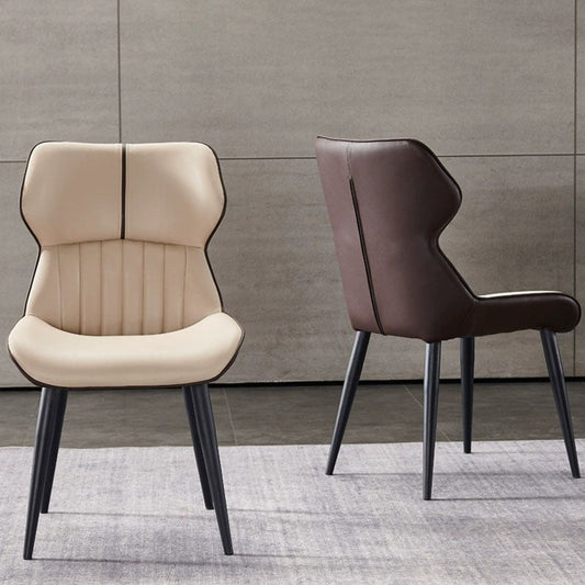 Contemporary Dining Chair Kitchen Arm Side Chair with Metal Legs Clearhalo 'Dining Chairs' 'Dining Tables & Seating' 'dining_chair' 'furn' 'furn_dining_chair' 'Furniture' 'Kitchen & Dining Furniture' 5807035