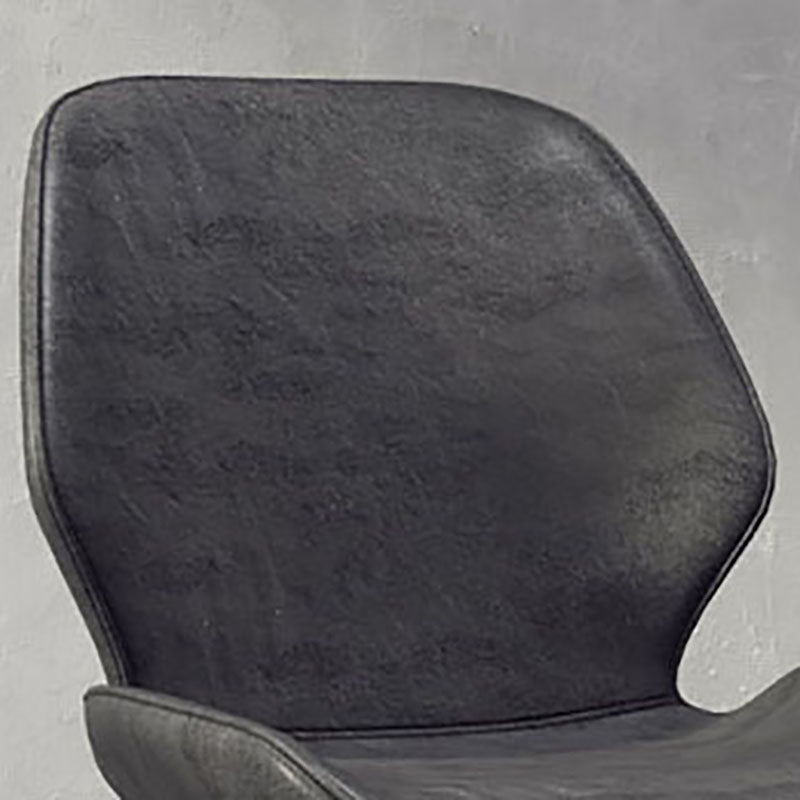 Eigentijdse eetkamerstoel keuken wingback armloze zijstoel met metalen benen