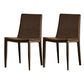 Contemporary Style Dining Chairs Armless Side Chairs with Metal Legs Brown 2 Piece Set Clearhalo 'Dining Chairs' 'Dining Tables & Seating' 'dining_chair' 'furn' 'furn_dining_chair' 'Furniture' 'Kitchen & Dining Furniture' 5807063