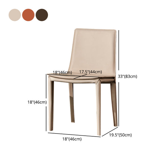 Contemporary Style Dining Chairs Armless Side Chairs with Metal Legs Clearhalo 'Dining Chairs' 'Dining Tables & Seating' 'dining_chair' 'furn' 'furn_dining_chair' 'Furniture' 'Kitchen & Dining Furniture' 5807072