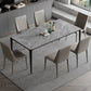 Modern Grey 1/4/5/7 Pieces Dinette Set Rectangle Legs Indoor Dining Table Set 7 Pieces: Table, 6 Chairs Clearhalo 'Dining Room Sets' 'Dining Tables & Seating' 'dining_room_set' 'furn' 'furn_dining_room_set' 'Furniture' 'Kitchen & Dining Furniture' 5807126