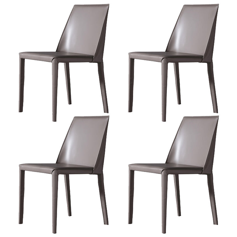 Modern Grey 1/4/5/7 Pieces Dinette Set Rectangle Legs Indoor Dining Table Set 4 Grey Chairs Clearhalo 'Dining Room Sets' 'Dining Tables & Seating' 'dining_room_set' 'furn' 'furn_dining_room_set' 'Furniture' 'Kitchen & Dining Furniture' 5807127