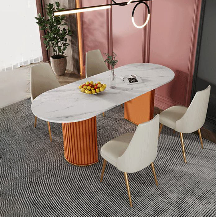 Nordic Glam rechthoekige gesinterde stenen tafelset 1/2/5/7-delige eetset