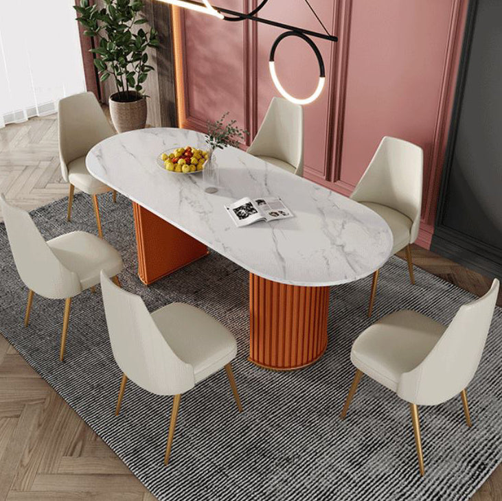 Nordic Glam rechthoekige gesinterde stenen tafelset 1/2/5/7-delige eetset