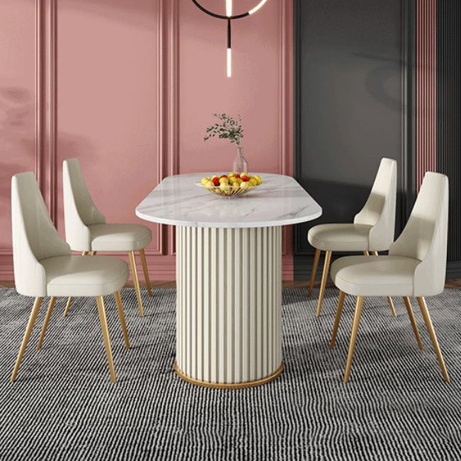 Nordic Glam rechthoekige gesinterde stenen tafelset 1/2/5/7-delige eetset