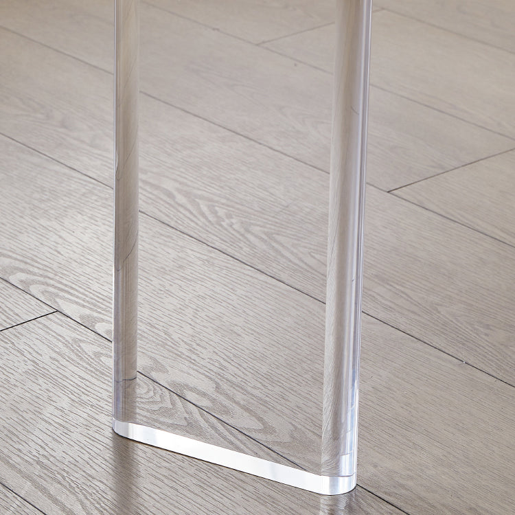 Mesa de comedor rectangular Juego de mesa de base de acrílico 1/2/5 PCS con sillas laterales