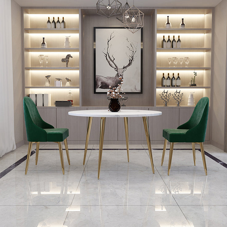 Nordic glam rond Table de table de pierre fritté 1/3/5/7 pièces