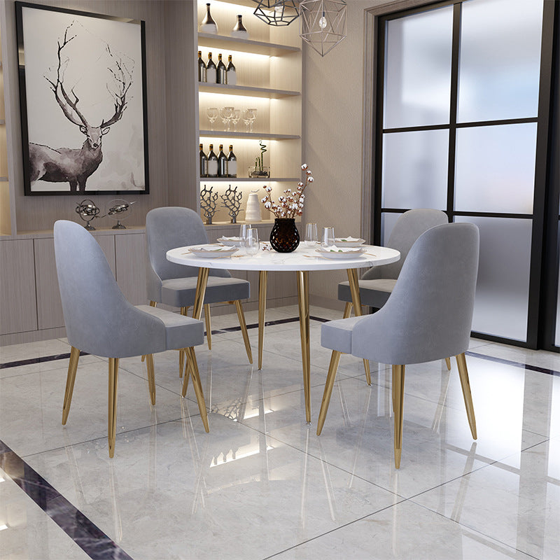 Nordic glam rond Table de table de pierre fritté 1/3/5/7 pièces