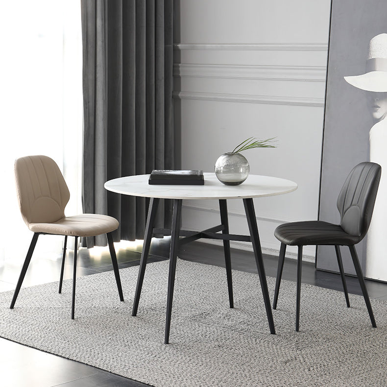 Set di mobili da pranzo contemporanei 1/2/3/5 pezzi e sedie da pranzo in pietra sinterizzate