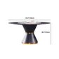 Contemporary Round Sintered Stone Table Set 1/7 Pieces Dining Set