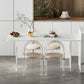 Juego de comedor moderno, mesa de comedor y sillas con marco acrílico rectangular de 1/2/5 piezas