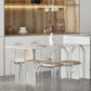 Juego de comedor moderno, mesa de comedor y sillas con marco acrílico rectangular de 1/2/5 piezas