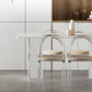 Juego de comedor moderno, mesa de comedor y sillas con marco acrílico rectangular de 1/2/5 piezas