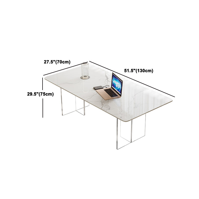 Juego de comedor moderno, mesa de comedor y sillas con marco acrílico rectangular de 1/2/5 piezas