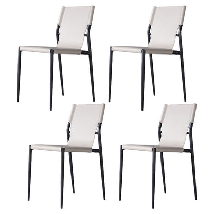 Modern Black 1/4/5/7 Pieces Dining Set Rectangle Legs Stone Indoor Dinette Set 4 White Chairs Clearhalo 'Dining Room Sets' 'Dining Tables & Seating' 'dining_room_set' 'furn' 'furn_dining_room_set' 'Furniture' 'Kitchen & Dining Furniture' 5807251