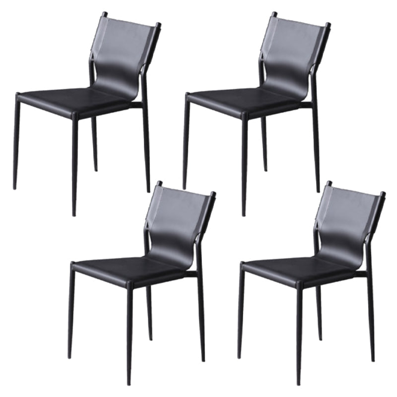 Modern Black 1/4/5/7 Pieces Dining Set Rectangle Legs Stone Indoor Dinette Set 4 Black Chairs Clearhalo 'Dining Room Sets' 'Dining Tables & Seating' 'dining_room_set' 'furn' 'furn_dining_room_set' 'Furniture' 'Kitchen & Dining Furniture' 5807253