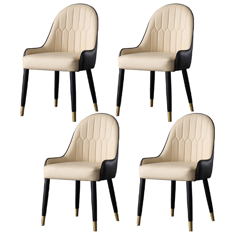 Modern Rectangle Sintered Stone Table Set 1/2/4/5/7 Pieces Dining Set 4 Beige Chairs Clearhalo 'Dining Room Sets' 'Dining Tables & Seating' 'dining_room_set' 'furn' 'furn_dining_room_set' 'Furniture' 'Kitchen & Dining Furniture' 5807285