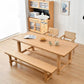 Modern Furniture Dining Set 1/2/4/5/6 Pcs Solid Wood Dining Table and Chairs 4 Pieces: Table, 2 Chairs, 1 Bench Clearhalo 'Dining Room Sets' 'Dining Tables & Seating' 'dining_room_set' 'furn' 'furn_dining_room_set' 'Furniture' 'Kitchen & Dining Furniture' 5807302