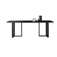 Black Double Pedestal Dinette Set 1/4/5 Pieces Indoor Designer Dining Table Set Black 79"L x 39"W Clearhalo 'Dining Room Sets' 'Dining Tables & Seating' 'dining_room_set' 'furn' 'furn_dining_room_set' 'Furniture' 'Kitchen & Dining Furniture' 5807346
