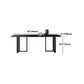 Black Double Pedestal Dinette Set 1/4/5 Pieces Indoor Designer Dining Table Set Clearhalo 'Dining Room Sets' 'Dining Tables & Seating' 'dining_room_set' 'furn' 'furn_dining_room_set' 'Furniture' 'Kitchen & Dining Furniture' 5807353