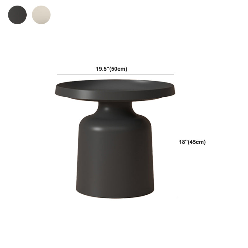 16.5"/17.7" Tall Mid-Century Round Top Side Table Metal Pedestal End Table Clearhalo 'Coffee & Accent Tables' 'End & Side Tables' 'end_side_tables' 'furn' 'furn_end_side_tables' 'Furniture' 'Living Room Furniture' 5808935