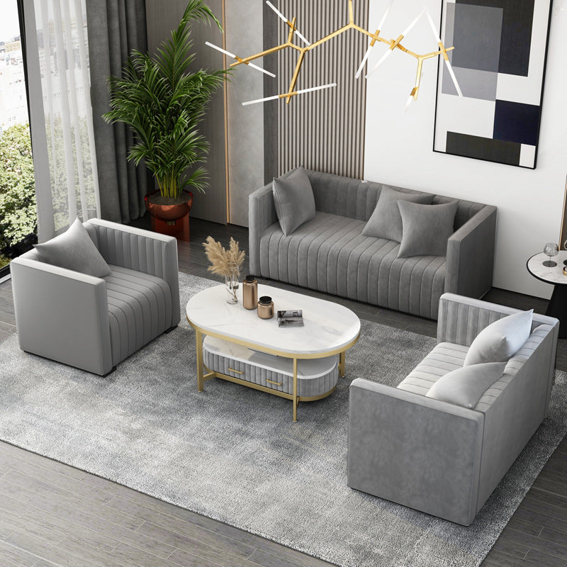 Glam 4 Legs Coffee Cocktail Table Slate Cocktail Table for Living Room Clearhalo 'Coffee & Accent Tables' 'Coffee Tables' 'coffee_tables' 'furn' 'furn_coffee_tables' 'Furniture' 'Living Room Furniture' 5808940