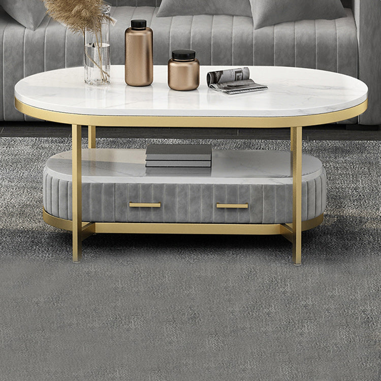 Glam 4 Legs Coffee Cocktail Table Slate Cocktail Table for Living Room Clearhalo 'Coffee & Accent Tables' 'Coffee Tables' 'coffee_tables' 'furn' 'furn_coffee_tables' 'Furniture' 'Living Room Furniture' 5808942