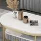 Glam 4 Legs Coffee Cocktail Table Slate Cocktail Table for Living Room Clearhalo 'Coffee & Accent Tables' 'Coffee Tables' 'coffee_tables' 'furn' 'furn_coffee_tables' 'Furniture' 'Living Room Furniture' 5808944