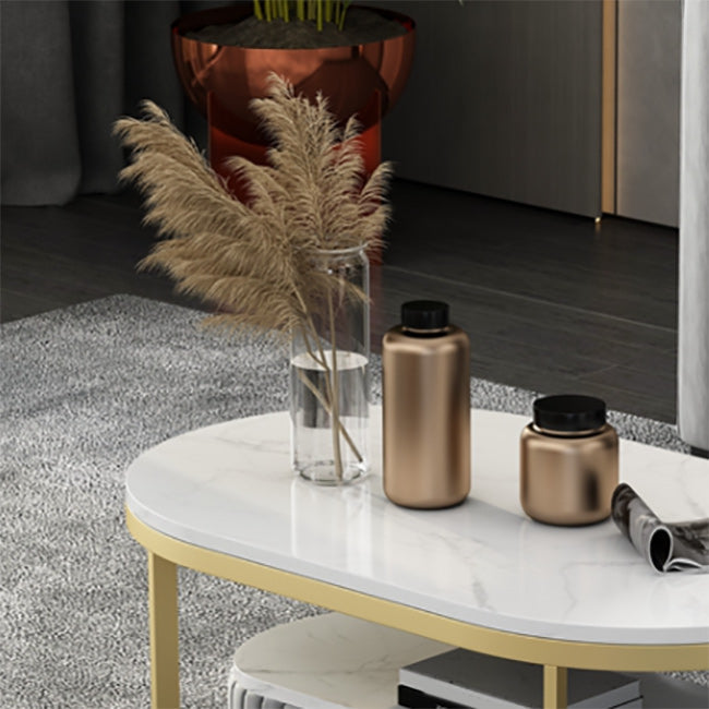 Glam 4 Legs Coffee Cocktail Table Slate Cocktail Table for Living Room Clearhalo 'Coffee & Accent Tables' 'Coffee Tables' 'coffee_tables' 'furn' 'furn_coffee_tables' 'Furniture' 'Living Room Furniture' 5808945