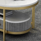 Glam 4 Legs Coffee Cocktail Table Slate Cocktail Table for Living Room Clearhalo 'Coffee & Accent Tables' 'Coffee Tables' 'coffee_tables' 'furn' 'furn_coffee_tables' 'Furniture' 'Living Room Furniture' 5808946