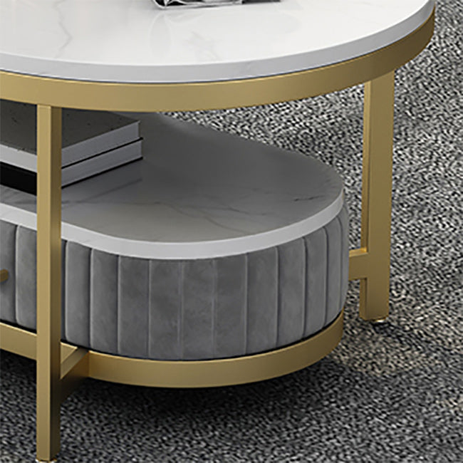 Glam 4 Legs Coffee Cocktail Table Slate Cocktail Table for Living Room Clearhalo 'Coffee & Accent Tables' 'Coffee Tables' 'coffee_tables' 'furn' 'furn_coffee_tables' 'Furniture' 'Living Room Furniture' 5808946