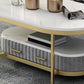 Glam 4 Legs Coffee Cocktail Table Slate Cocktail Table for Living Room Clearhalo 'Coffee & Accent Tables' 'Coffee Tables' 'coffee_tables' 'furn' 'furn_coffee_tables' 'Furniture' 'Living Room Furniture' 5808947