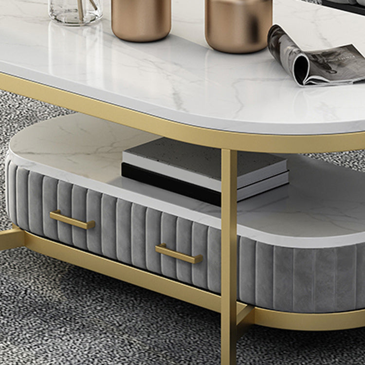 Glam 4 Legs Coffee Cocktail Table Slate Cocktail Table for Living Room Clearhalo 'Coffee & Accent Tables' 'Coffee Tables' 'coffee_tables' 'furn' 'furn_coffee_tables' 'Furniture' 'Living Room Furniture' 5808947