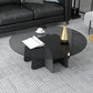 Moderner runder Couchtisch, runder Kaffee- und Cocktailtisch mit Glasplatte für das Wohnzimmer