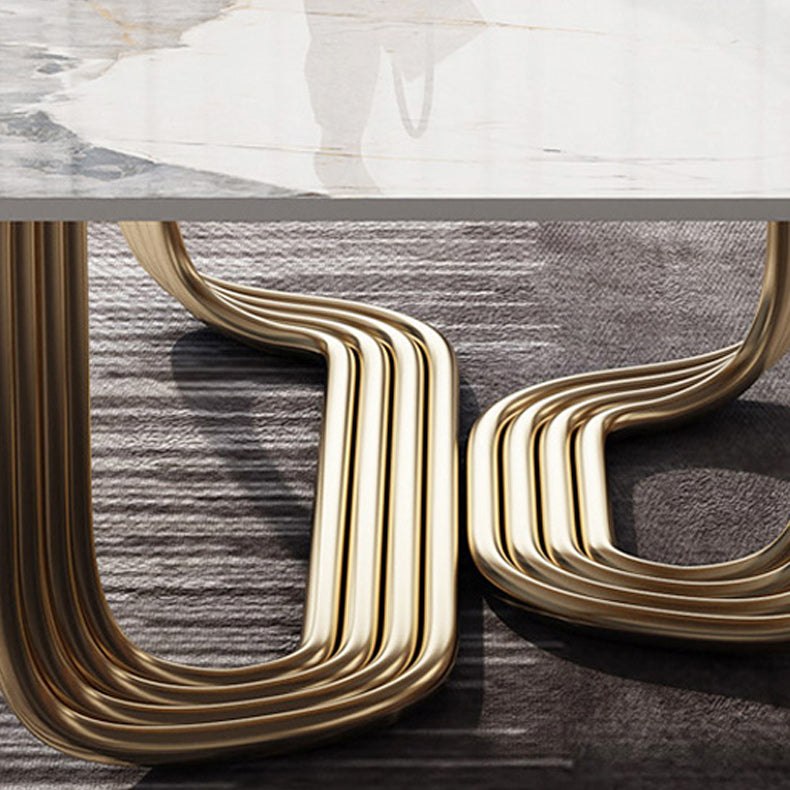 Tavolino di caffè astratto glam tavolino rettangolare per casa